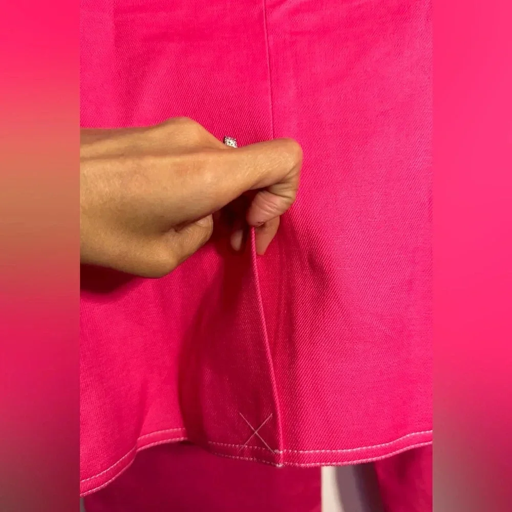 J Crew NWT Blazer (10) & NWOT Pants (8) Fuchsia Pink Stretch Linen